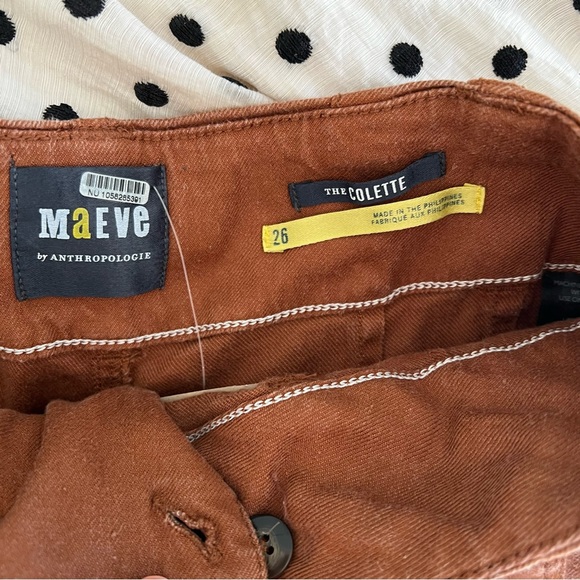 Anthropologie Maeve The Colette cropped wide-leg brown linen pants - Picture 3 of 3